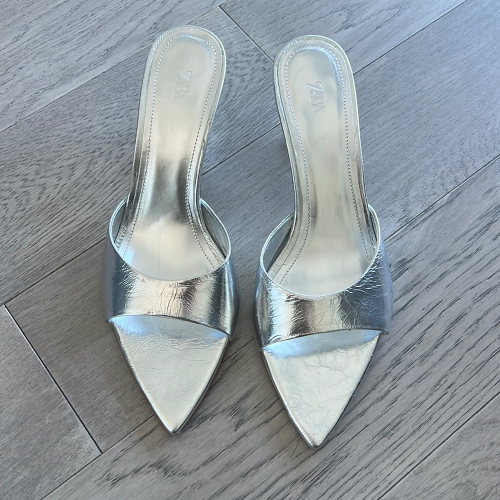 Zara Silver Heels